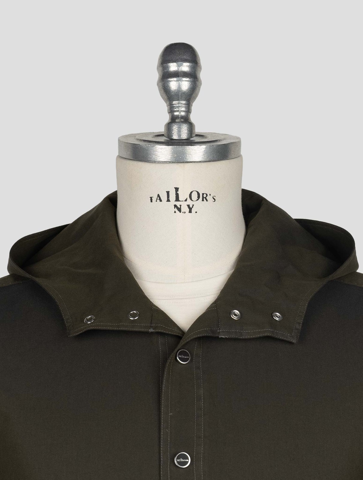 NEW KITON DARK GREEN COTTON SHIRT MARIANO EU 56 - US 46 - 2XL KME51 gallery