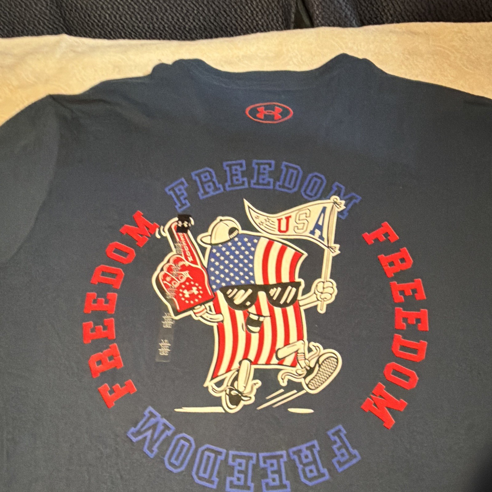 Under Armour American Pride USA Freedom Short Sleeve T-Shirt Blue Sz XL gallery