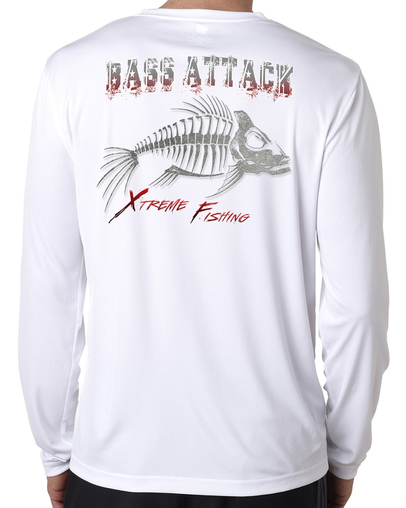 Dixie Land Outdoors microfiber long sleeve Bass fishing t shirt uv performance
