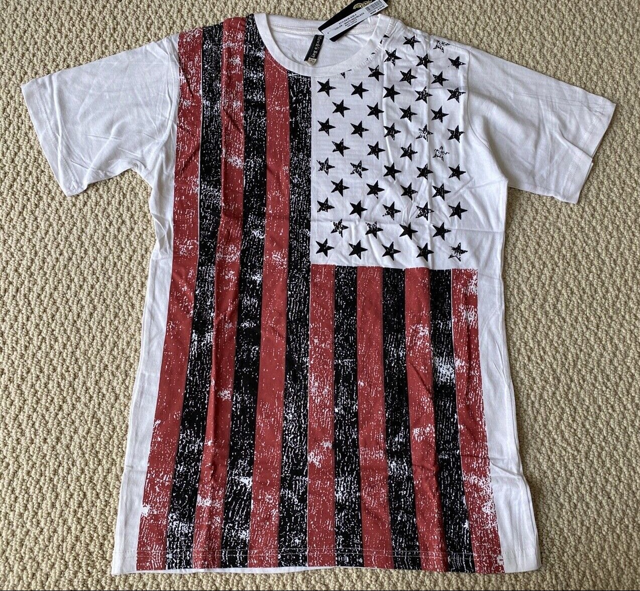 NWT Men’s Hawk’s Bay American Flag Stars & Stripes Tee Shirt ALL SIZES S-2XL