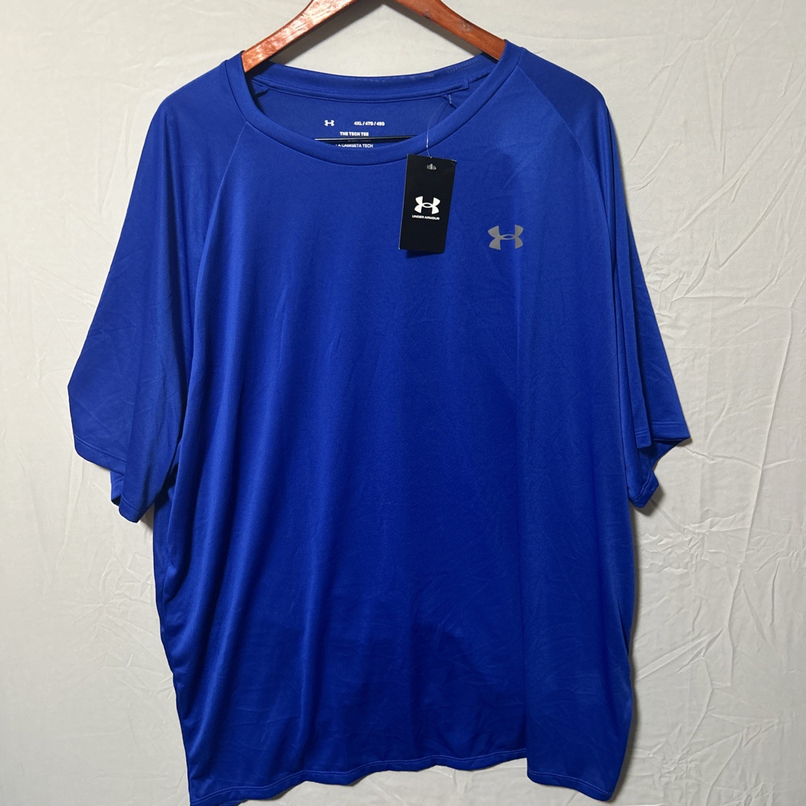 New With Tags Under Armour Men's Shirt Blue 4XL Short Sleeve UA Tech 2.0 gallery