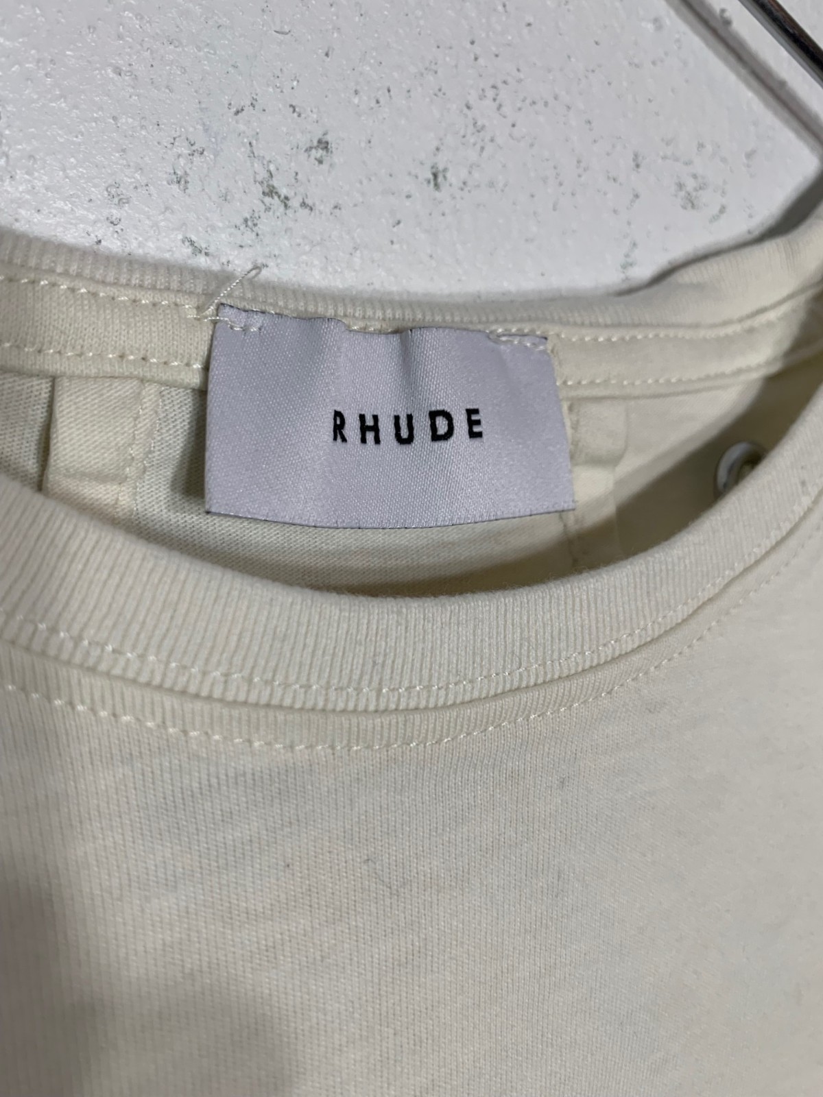 Rhude Mens Cream Blue And Black Leopard T-Shirt Size Large EUC Made In USA gallery