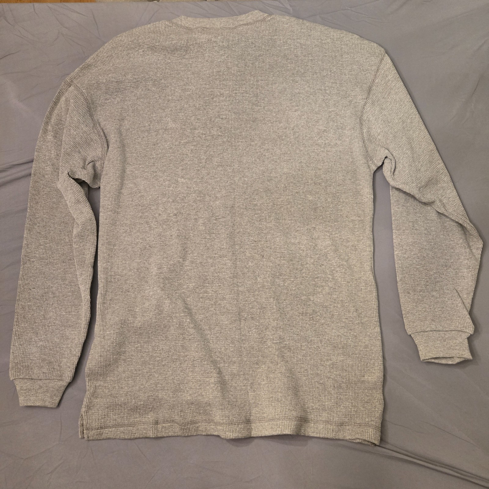Vtg 1996 Camel Cigarettes Gray Waffle Thermal Henley L/S Shirt Men's L gallery