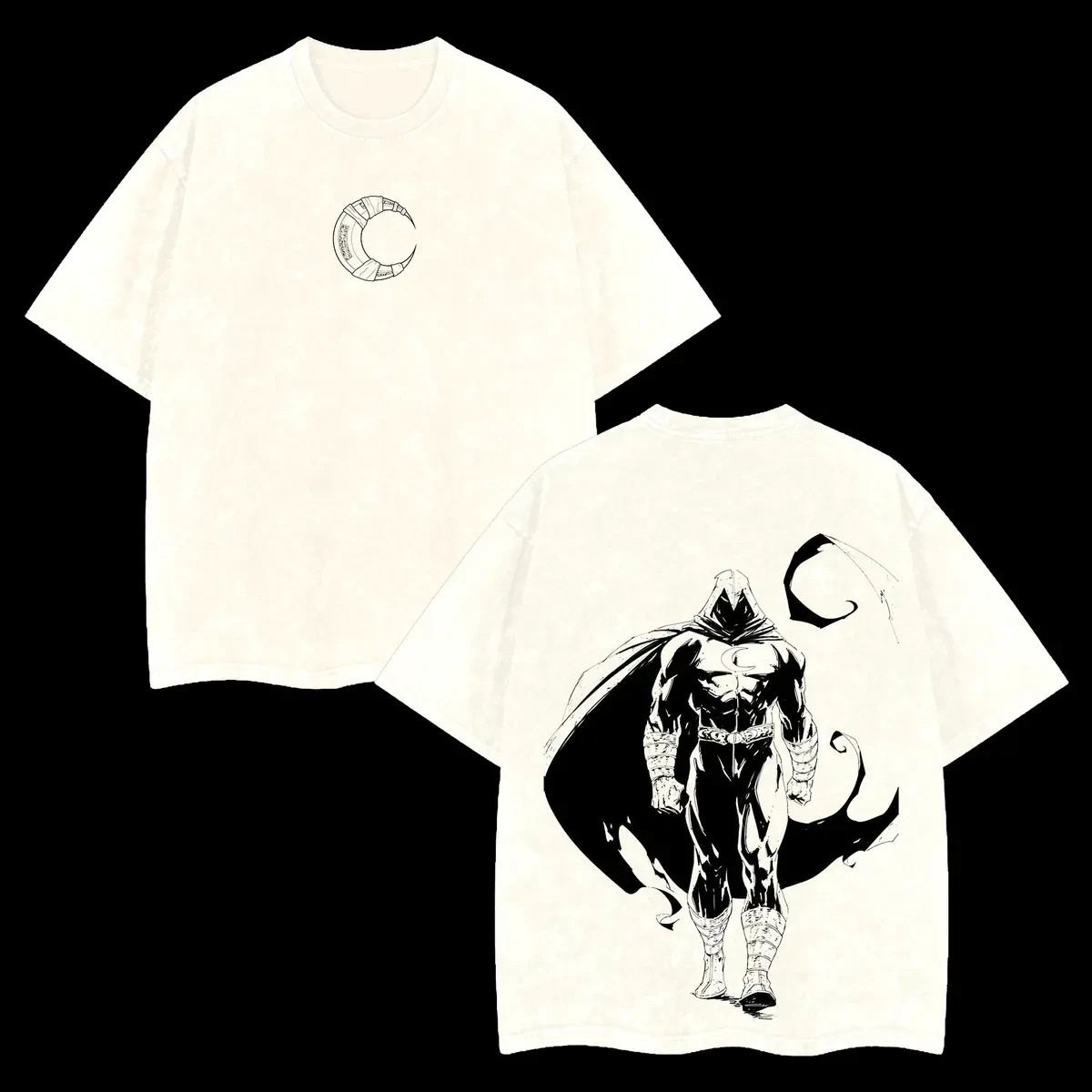 Moon Knight v4 Double Printed Lightweight Tee TV Show Graphic Top Cotton T-Shirt