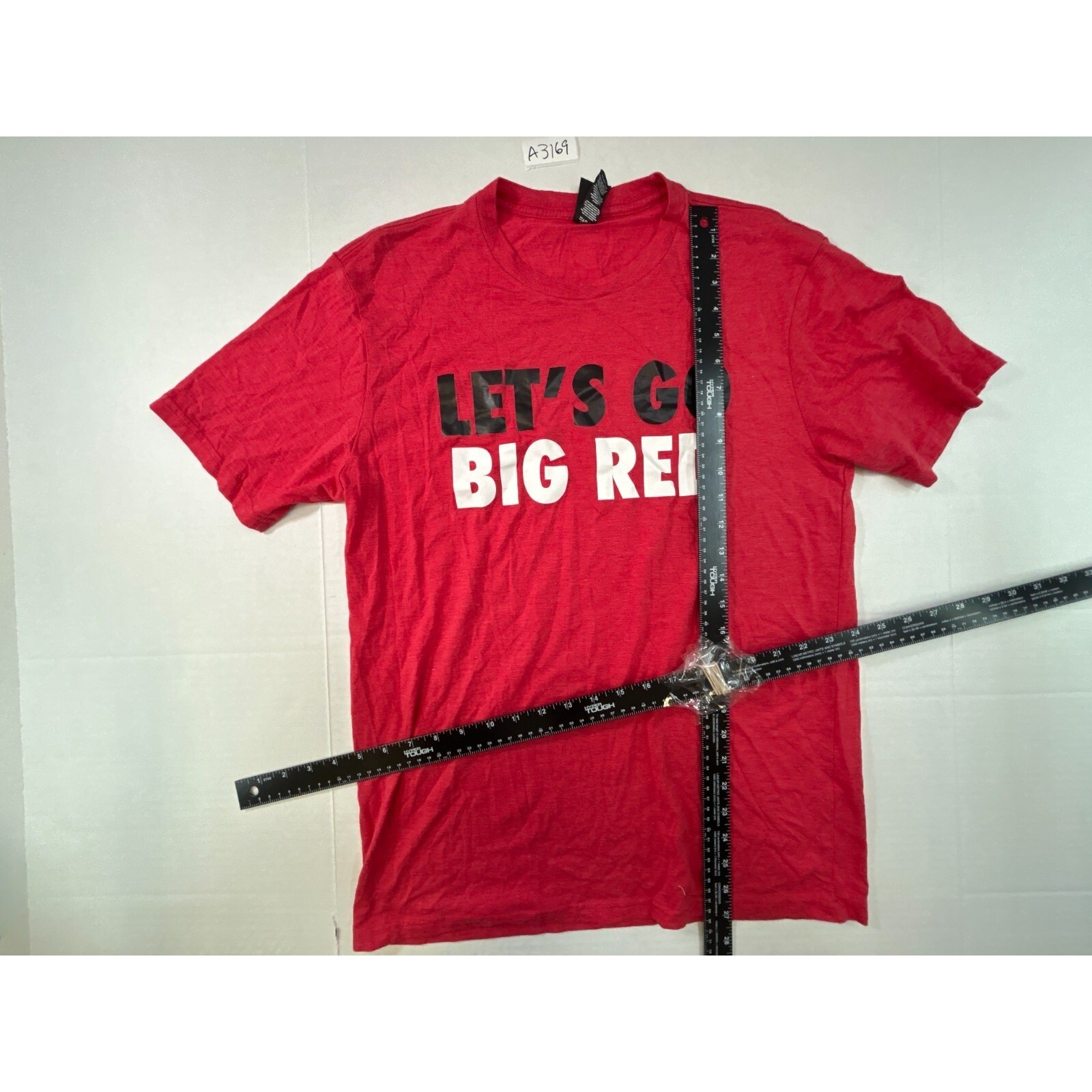 District Perfect Tri Mens M Red Lets Go Big Red Graphic T-Shirt Short Sleeve Tee gallery