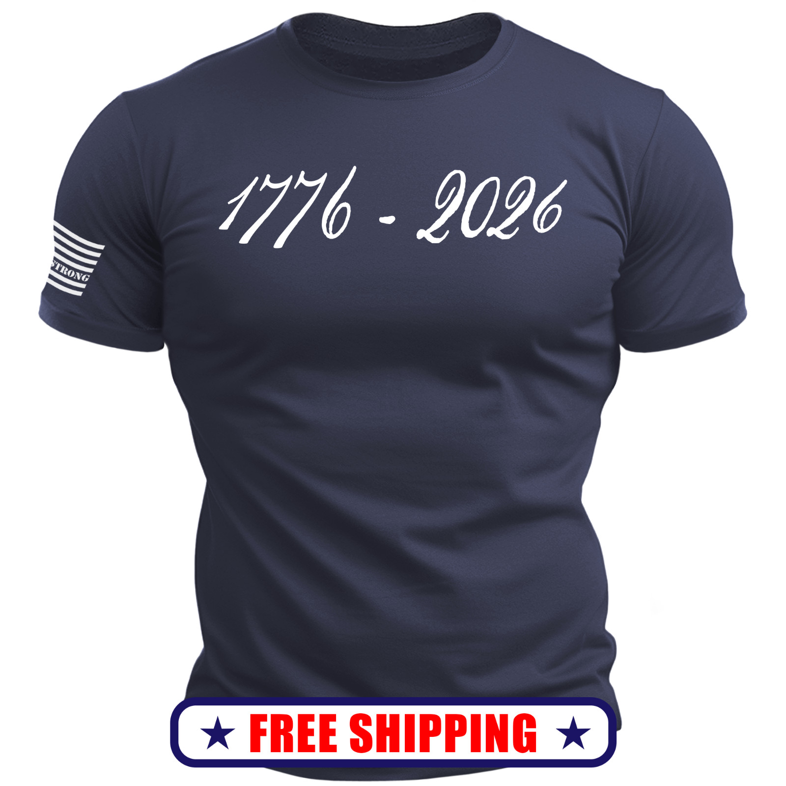 1776 - 2026 T-Shirt - with USA 250 Flag - patriotic trump america S-2X gallery