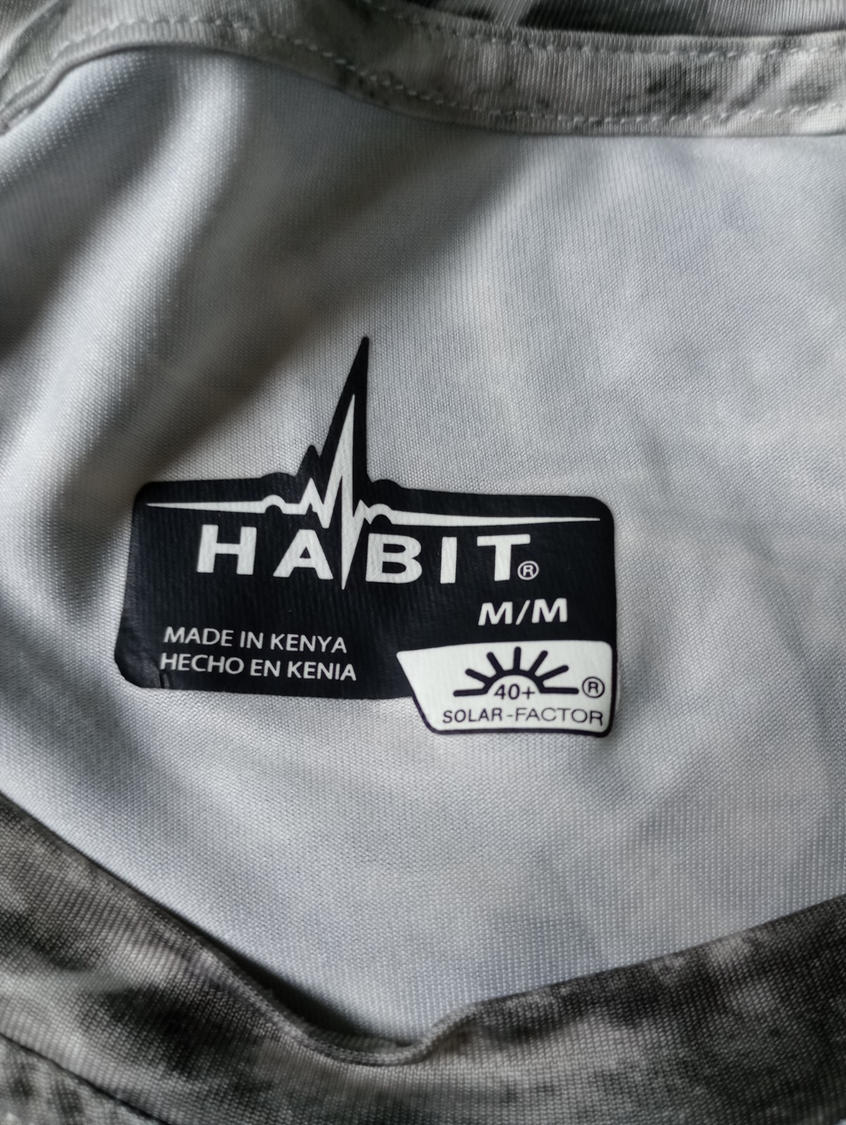 Habit Realtree Fishing Mens Medium L/S T Shirt White Camo 40+ Solar-Factor Light gallery