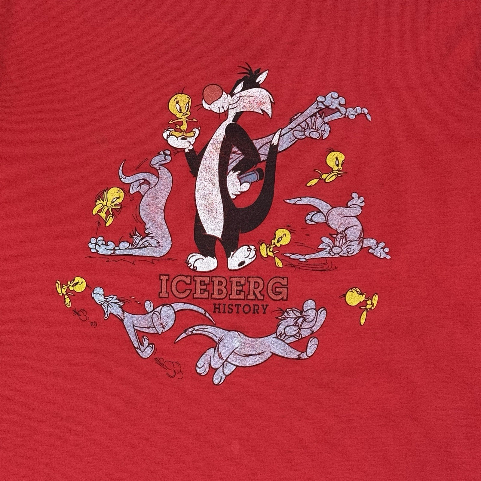 Vintage Y2K Iceberg Looney Tunes Tweety Sylvester T Shirt Size S Made In Italy gallery