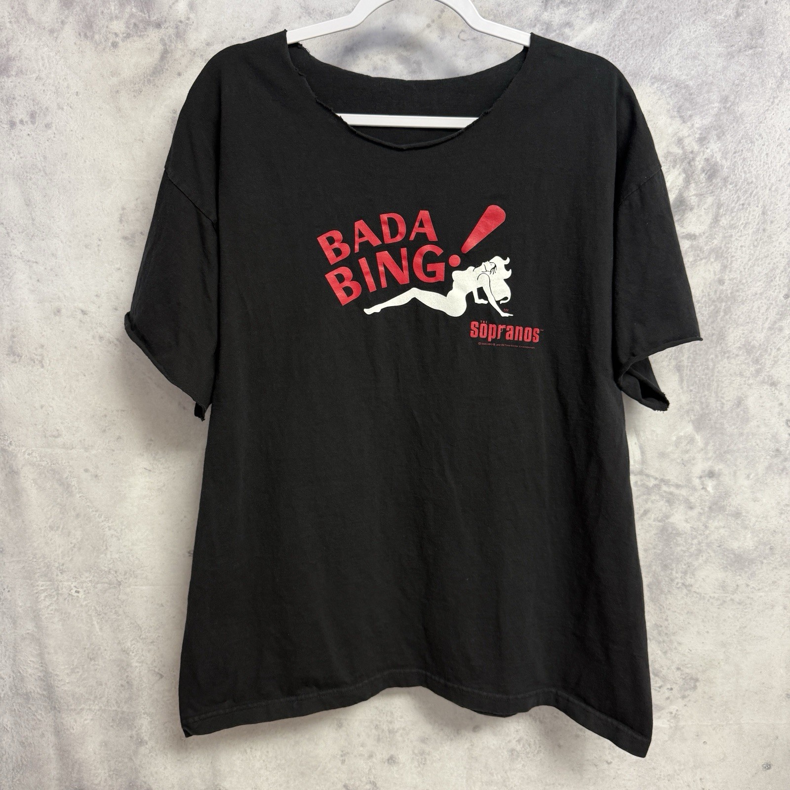 Vintage Sopranos Bada Bing! Shirt Mens XL Black Satin Dolls Club 2000s gallery