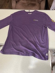 MEN’S LARGE MAGELLAN PURPLE LONG SLEEVE SLEEVE SHIRT – WHITE & YELLOW LOGO