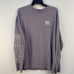 Urban Outfitters Crew Neck Shirt Spring Kyoto Long Sleeve M Graphic Print Purple