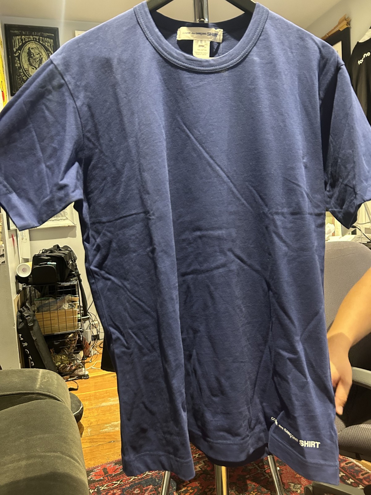 Comme Des Garcons Blue Shirt Logo SS24 XL NEW gallery