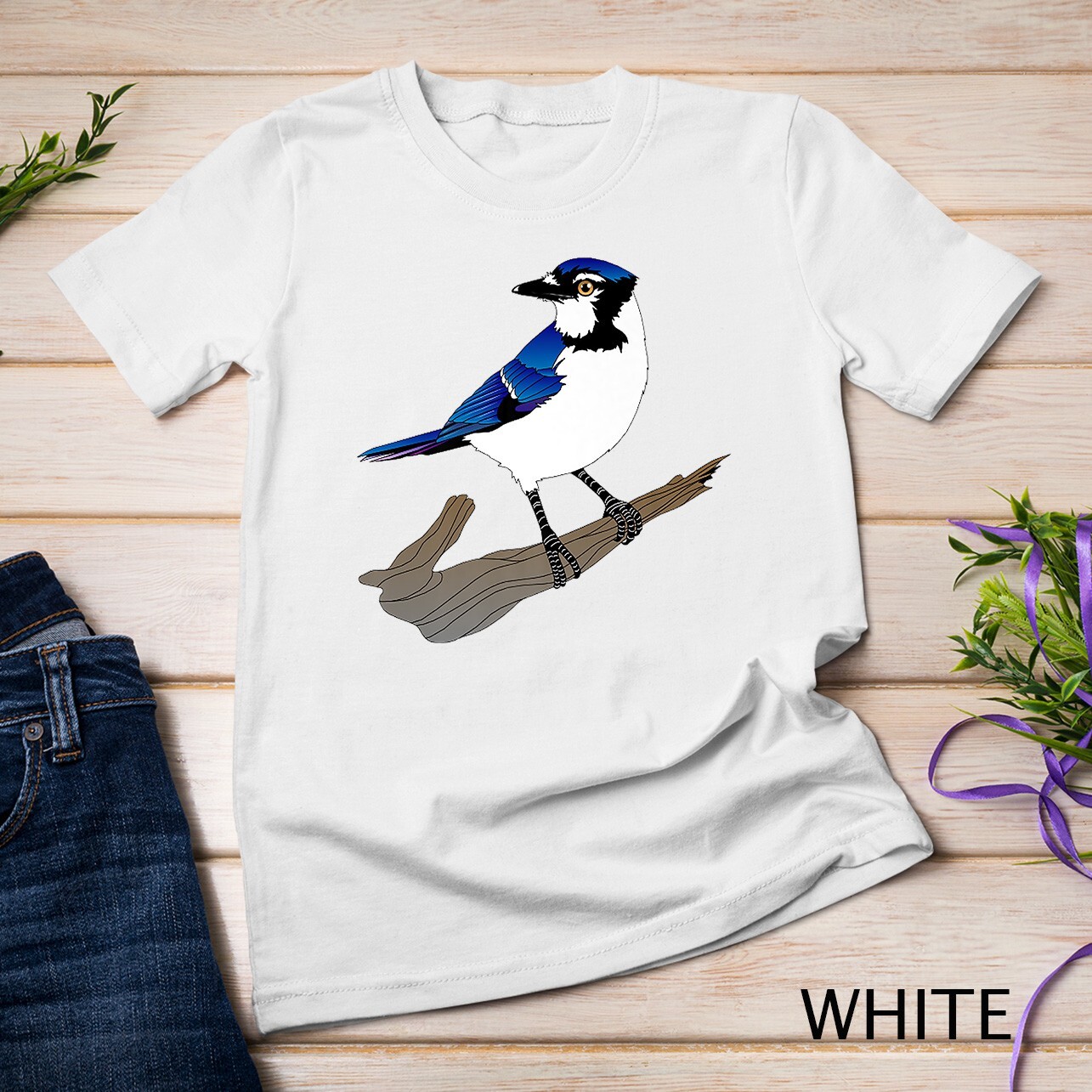 Blue Jay Bird Nature Lover Unisex T-shirt gallery