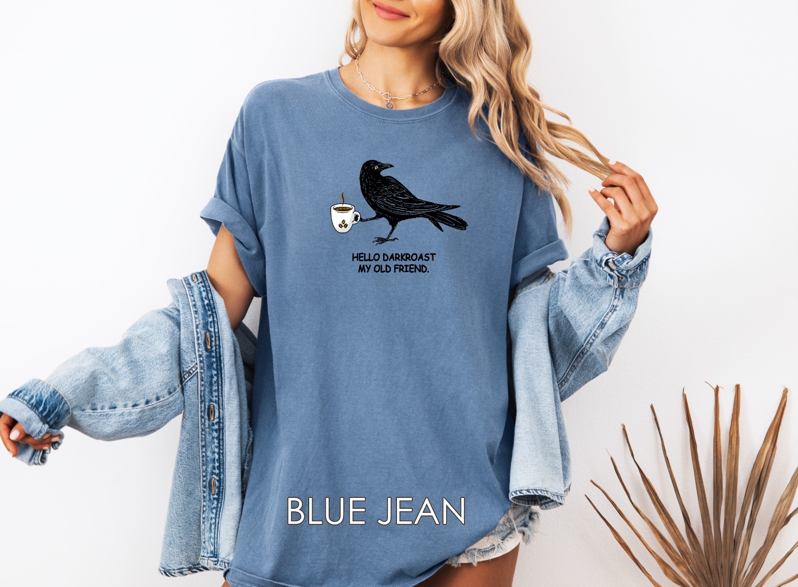 Crow Shirt, Coffee Lover T-shirt, Comfort Colors Shirt, Unisex Garment-Dyed Tee gallery