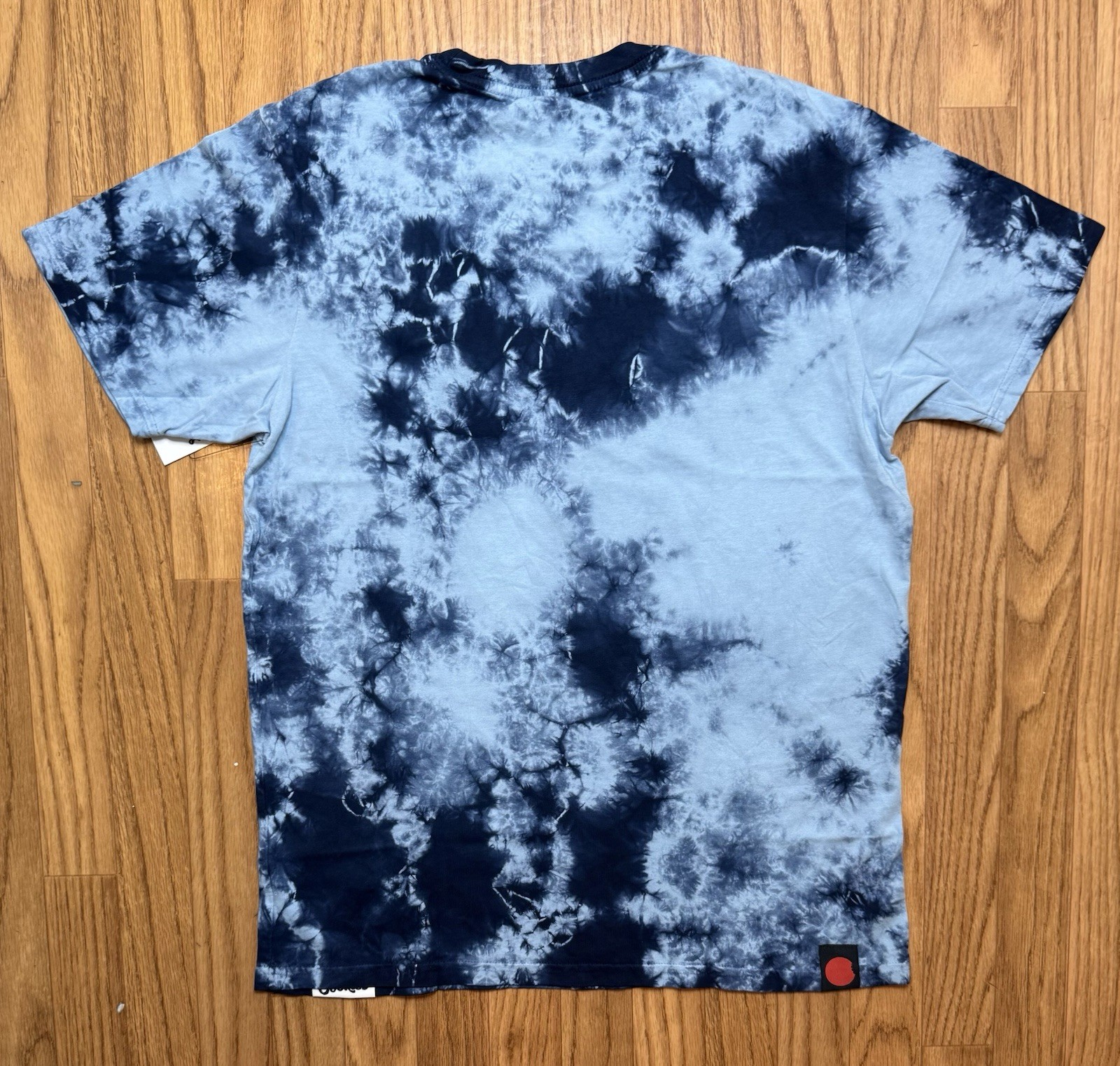 COOKIES Men's Blue and Black Tie Dye Graphic T-Shirt Size Medium gallery