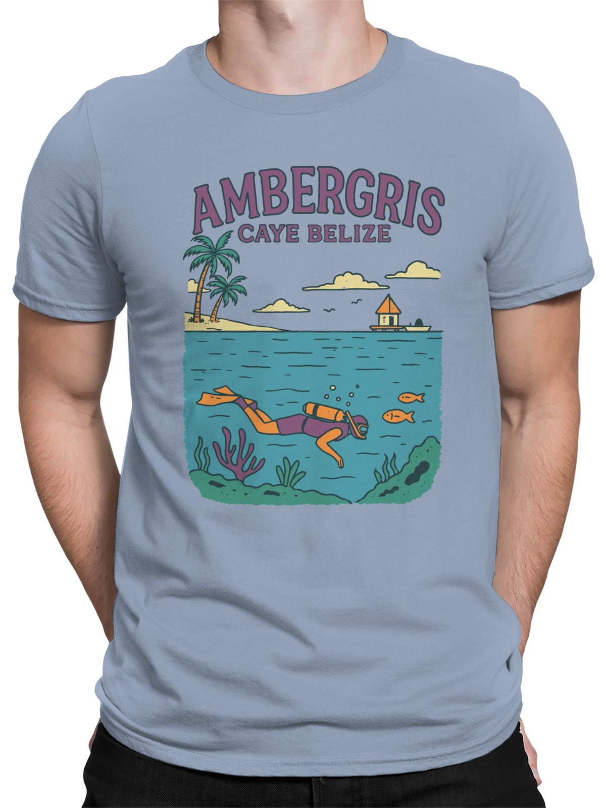 Ambergris Caye Belize Dive Adventure Men's T-shirt gallery