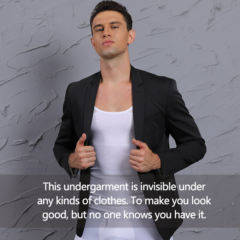 Men Slimming Vest Body Tummy Slim Shaper Underwear Shapewear Waist Girdle Shirts gallery