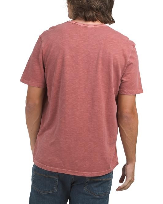 Marine Layer Vintage Heavy Slub Pocket Tee Marsala Men's T Shirt Large gallery