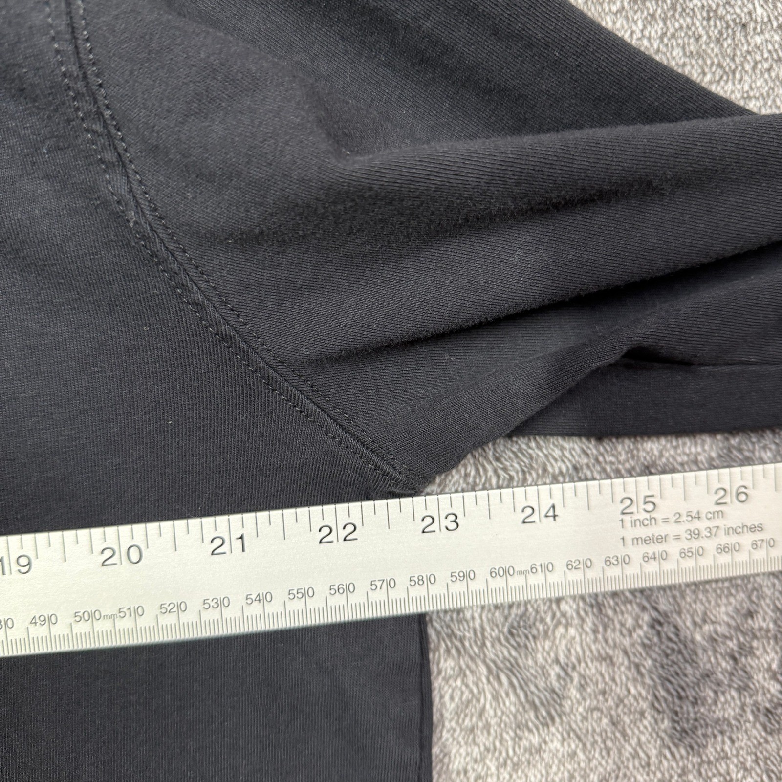 Lands End Super-T Shirt Mens L Black Mock Neck Long Sleeve Cotton gallery