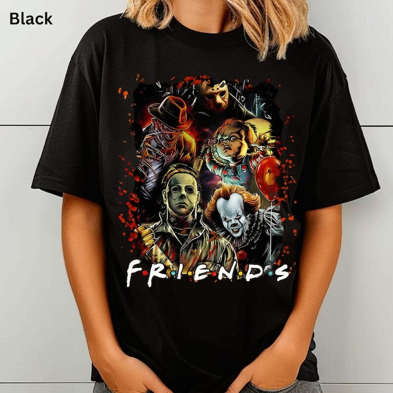Halloween Friends Horror Characters Unisex Shirt Size S – 5XL
