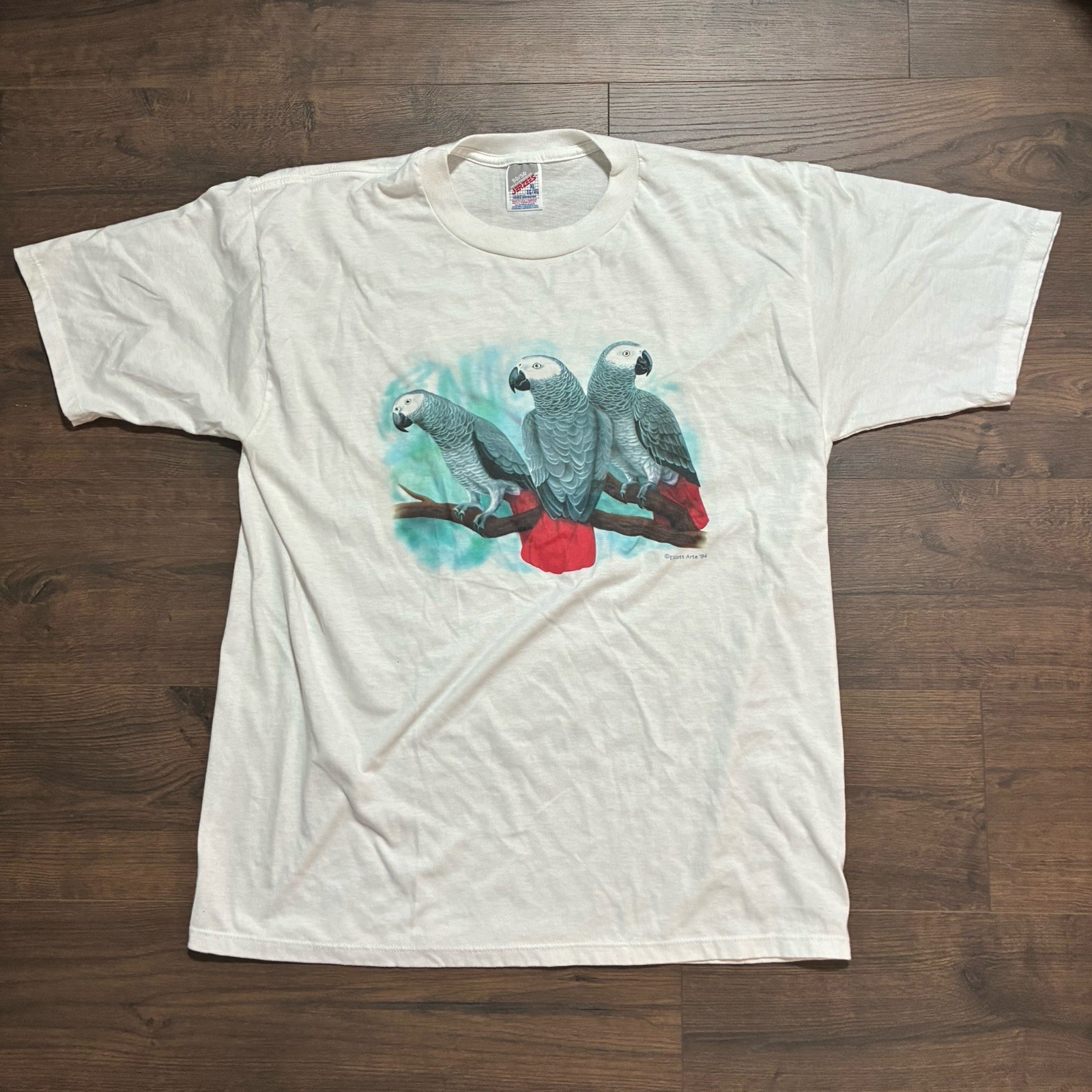 Vintage 1994 T Shirt Adult Xl White Nature Birds Outdoor Tropical Elliott Arts gallery