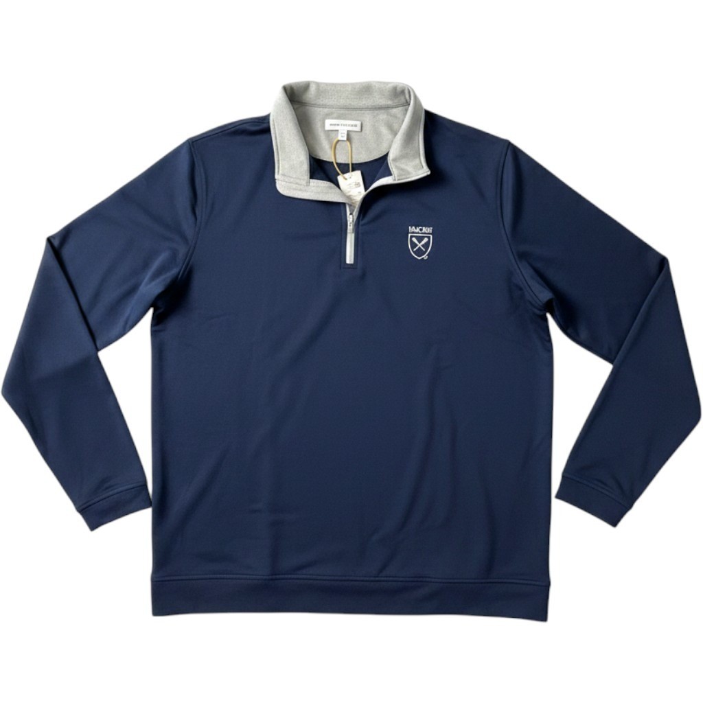 Emery University Peter Millar 1/4 Zip Mens Large Navy ME0EK40 **NEW** gallery