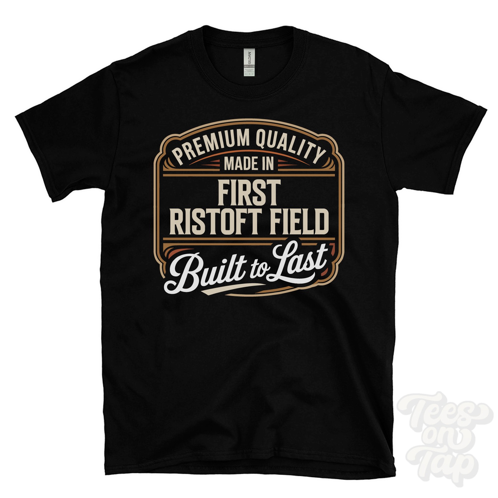 MADE IN FIRST RISTOFT FIELD PREMIUM QUALITY BUILT TO LAST T-SHIRT england