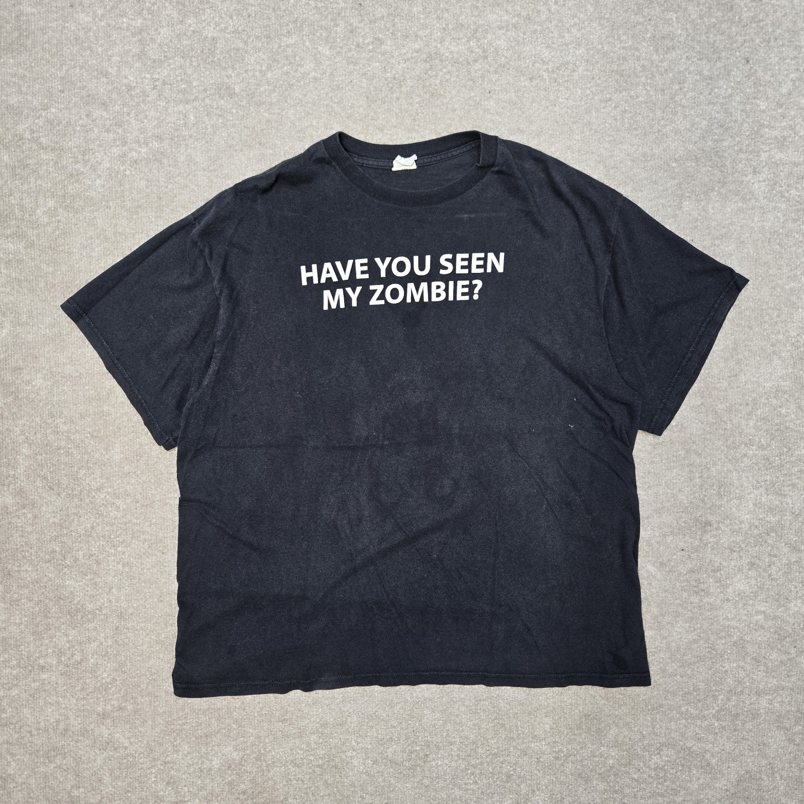 Vintage Y2K Have You Seen My Zombie Shirt Mens XL Black Horror Graphic Quote Tee gallery
