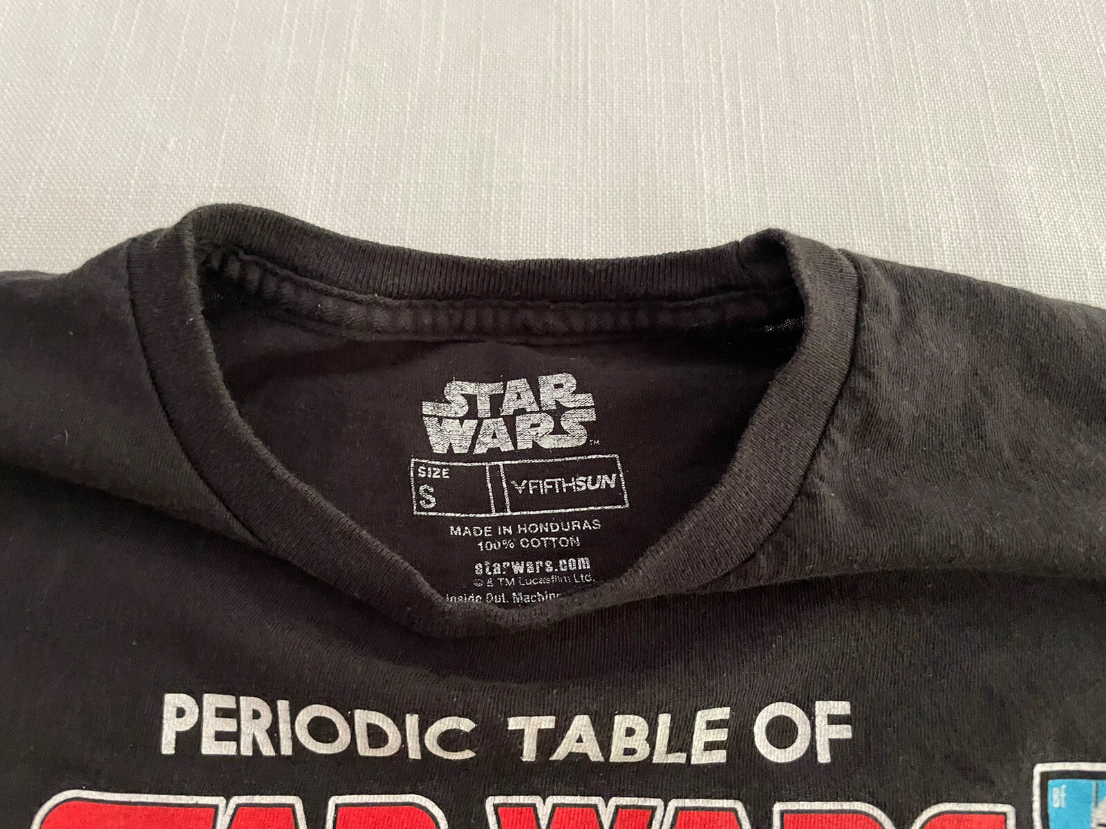 Star Wars Periodic Table Villains Graphic T-Shirt Men's Black Size Small gallery