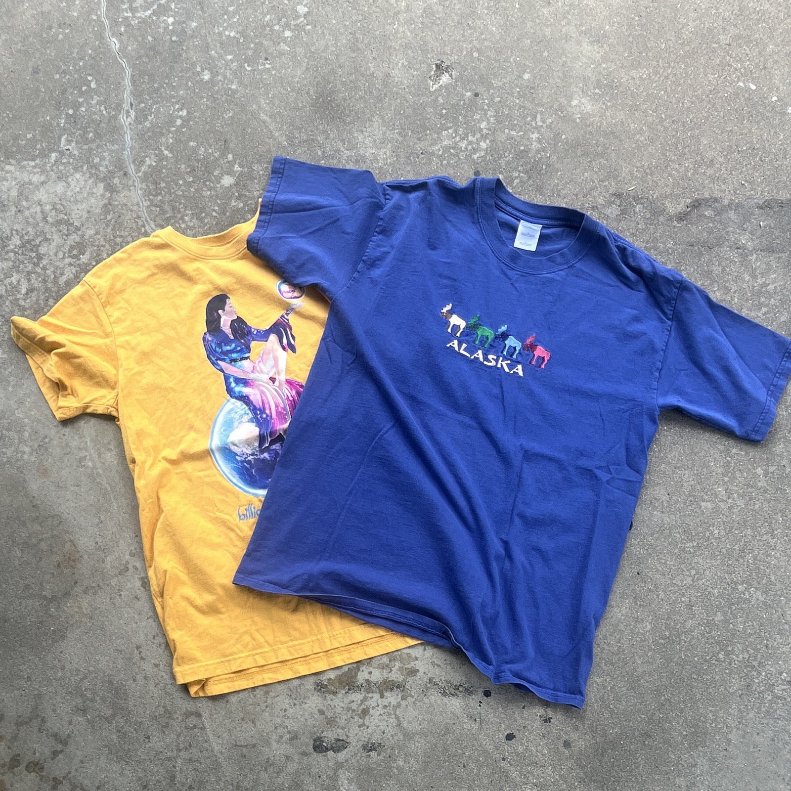 Billionaire Boys Club Men's M Yellow double stitch Graphic Crew Neck Tee Y2K gallery