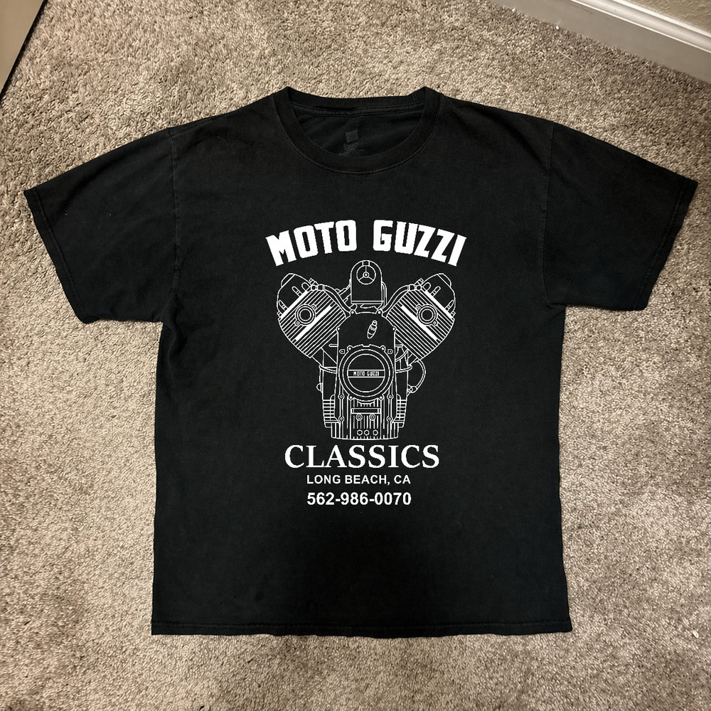 Moto Guzzi Classics Vintage Motorcycle Graphic T Shirt S-3XL