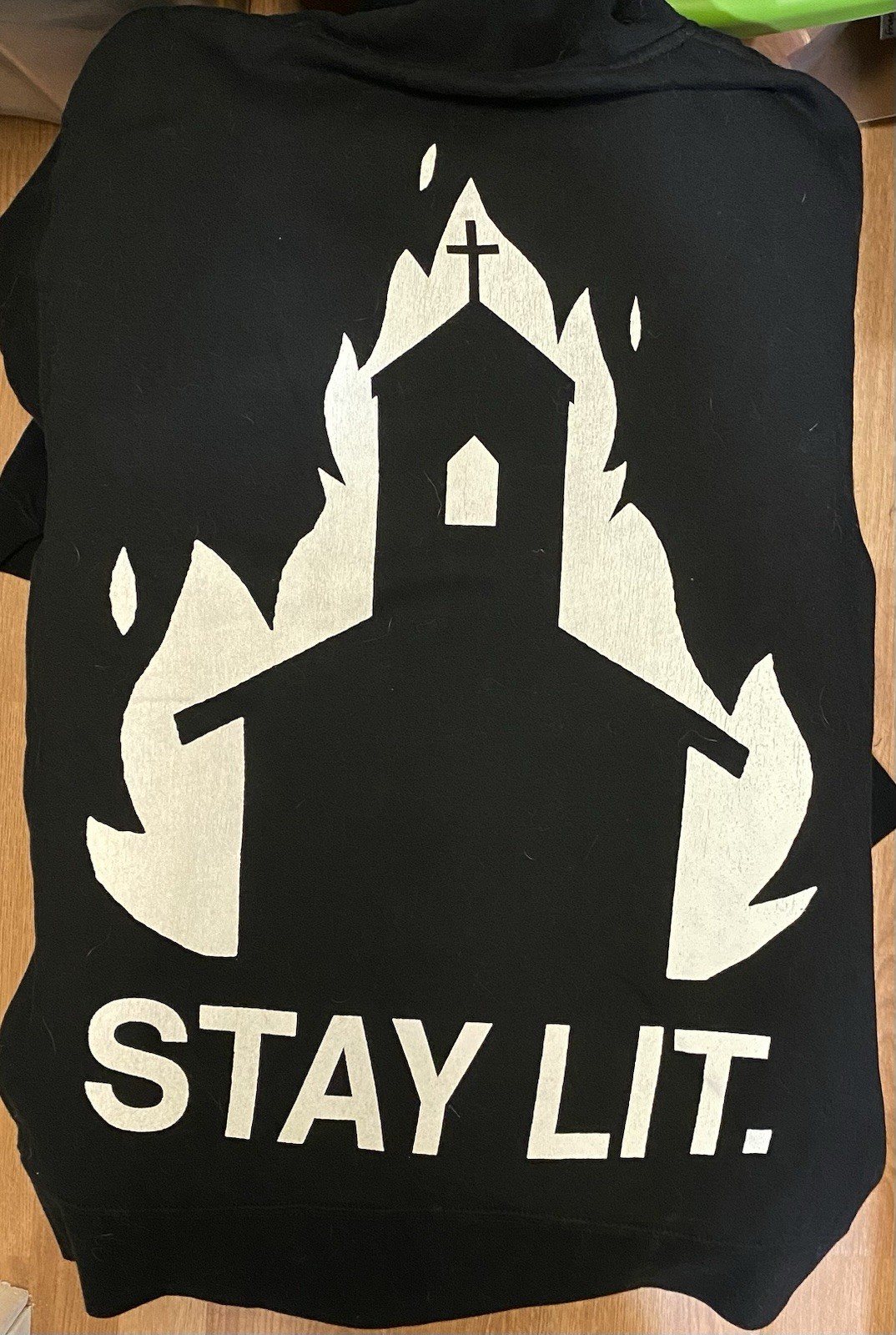 BlackCraft Cult Stay Lit Zip Hoodie Size M Black Goth Occult Streetwear Anime