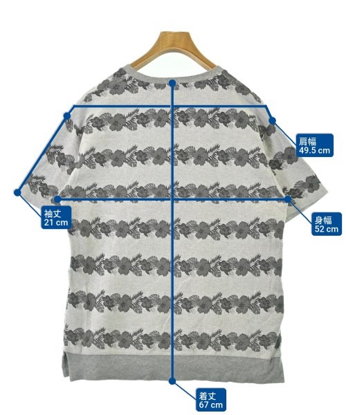 417 T-shirts/Cut & Sewns GrayxCharcoal gray(Flower Pattern) M 2200687008018 gallery