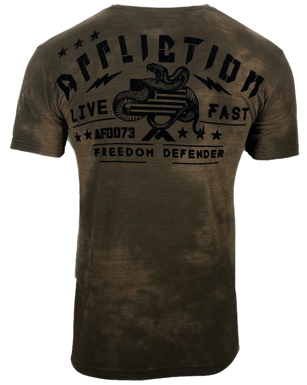 AFFLICTION Men's T-shirt FREEWILL Short Sleeve Skull Tattoo Biker MMA gallery