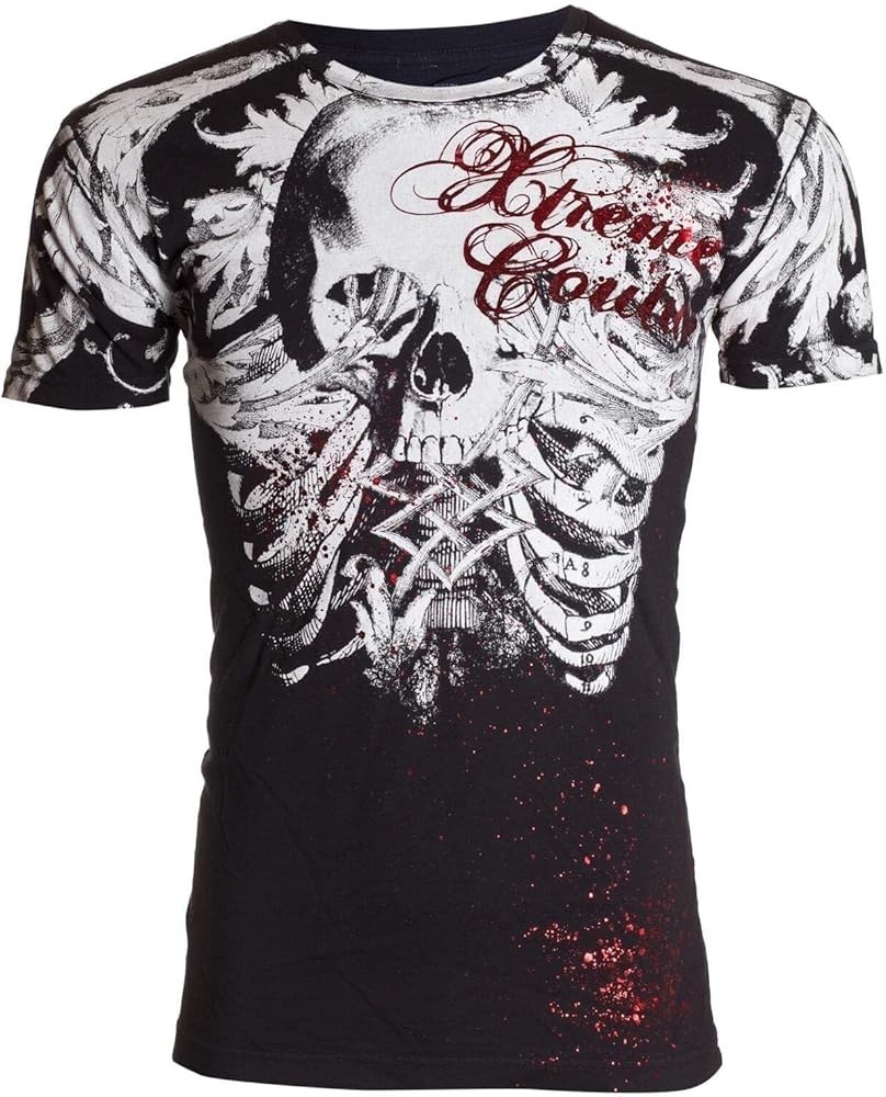 XTREME COUTURE by AFFLICTION Black PERSIMMON Short Sleeve Slim Fit T-shirt NWT gallery