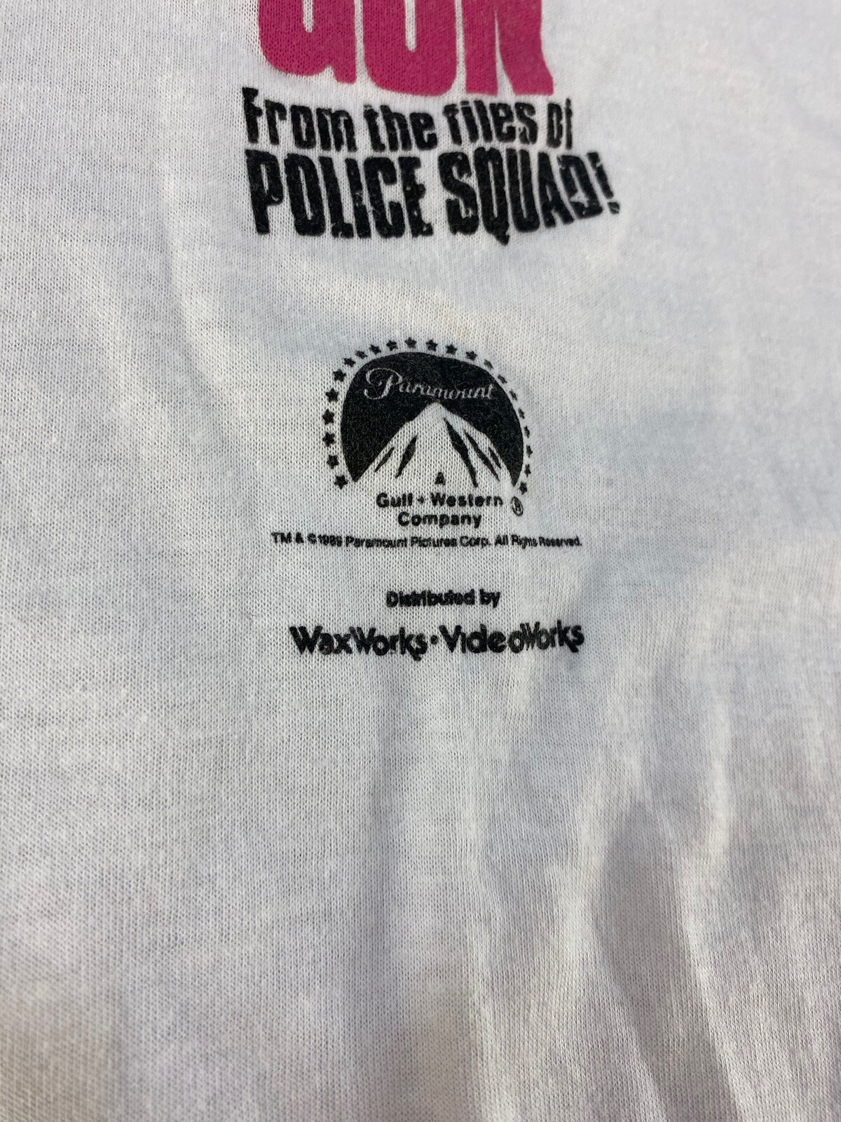 Vintage 80s 90s The Naked Gun Enrico Pallazzo Leslie Nielson Paramount t shirt gallery