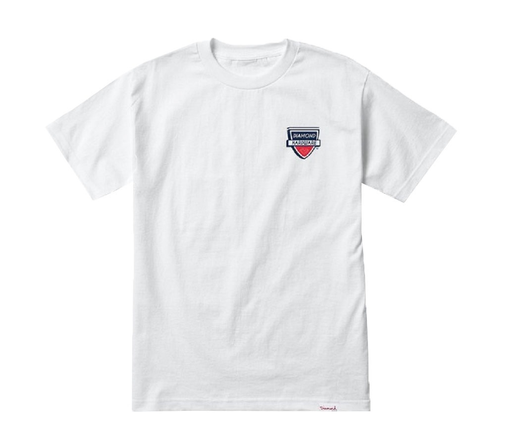 Diamond Supply Co. HARDWARE TEE White Navy Red Screenprint S/S Men’s T-Shirt