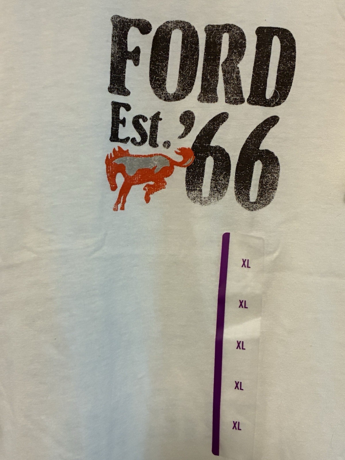 Official Ford Motor Co. Est'66 T-Shirt Mens XL Off White SS Double-Sided Graphic gallery