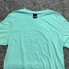 JEFF Mens Large Mint Green Heathered Short Sleeve Crew Neck Basic Tee Shirt