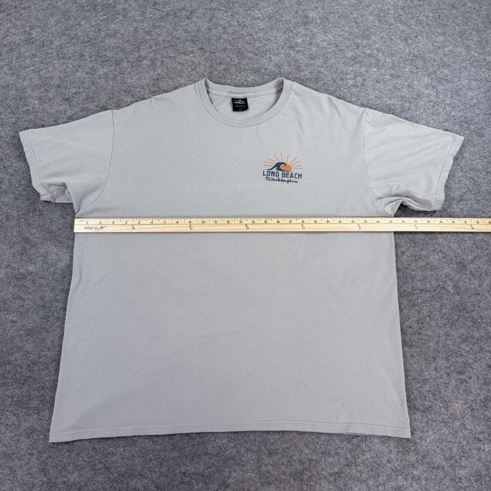 Prairie Mountain Long Beach Washington Beach Graphic T-Shirt Men's Size XXL Gray gallery