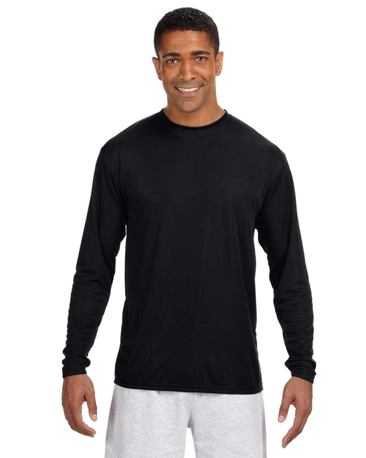 A4 Mens Dri-Fit 100% Polyester UPF 44+ UV Performance Long Sleeve T-Shirt N3165 gallery