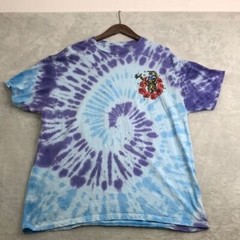 Ripple Junction Tie Dye Tee With Skeleton Graphics Front & Back Size 2X