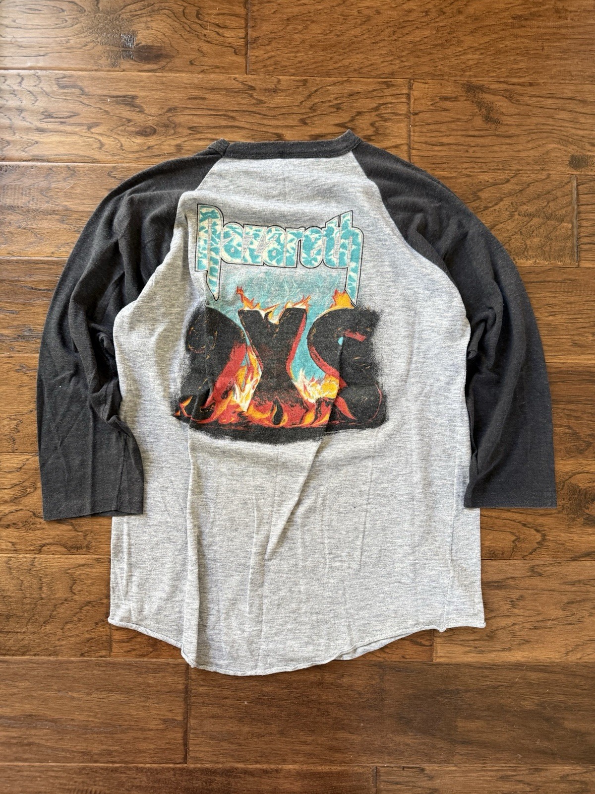 Vintage 1982 Nazareth 2XS Shirt Raglan Concert Tour Shirt Large Satisfy USA gallery