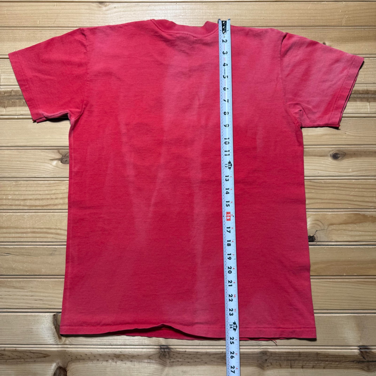 Vintage 80s WHOA Stop Sign Funny Slogan Humorous Graphic T-Shirt USA - Medium gallery