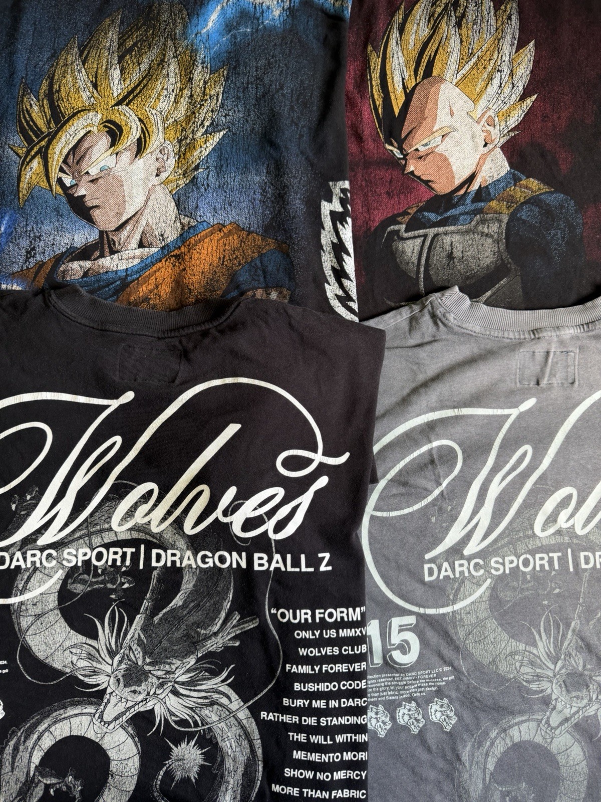 Darc Sport Dragon Ball Z 4 T-Shirts Lot SIZE XL (PRE-OWNED) gallery