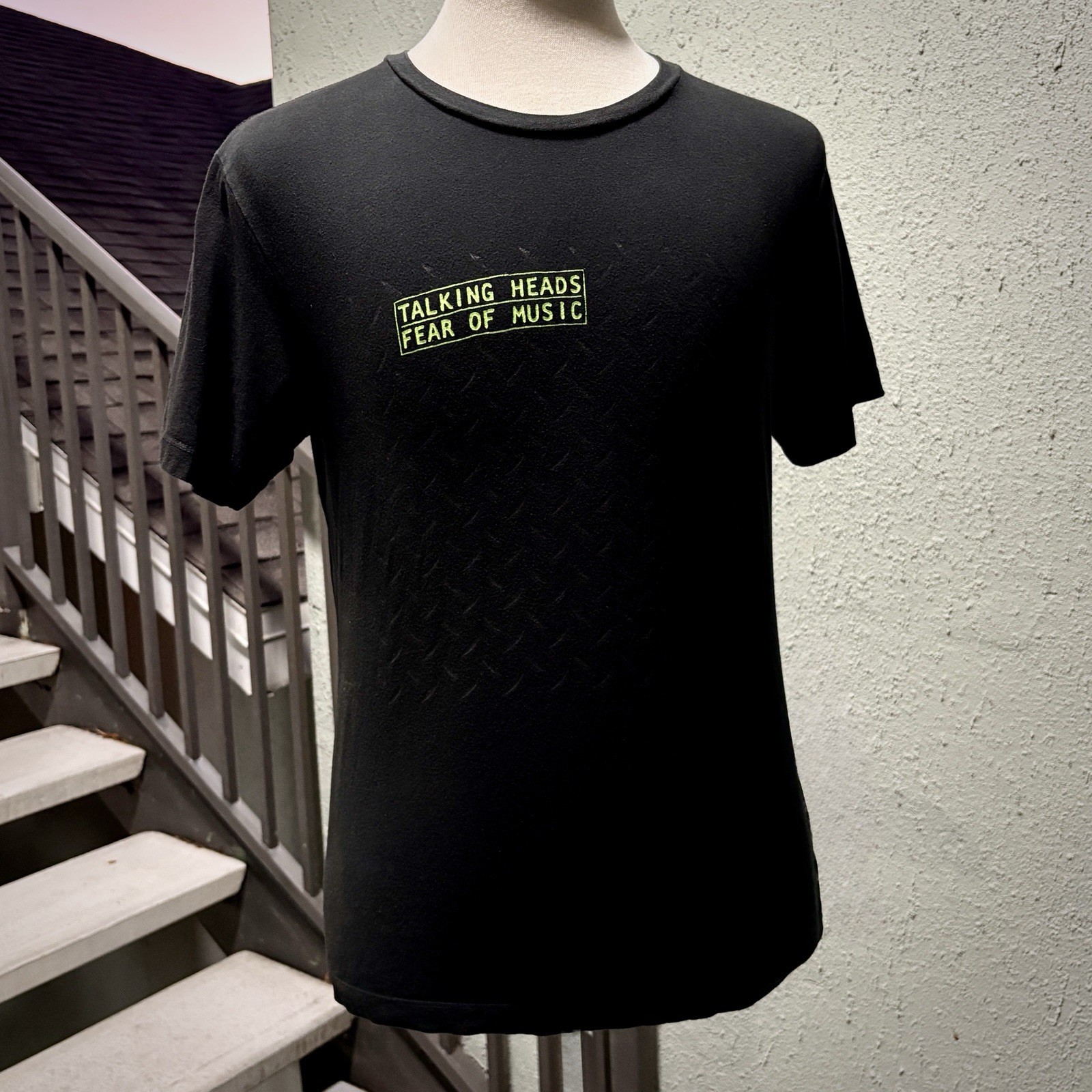 Talking Heads Fear Of Music Black T-Shirt Size M Authentic Collector Music 80's gallery