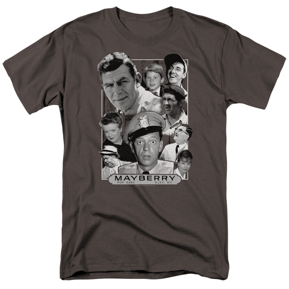 Andy Griffith Show Mayberry T Shirt Mens Licensed Classic TV Show Merch Charcoal