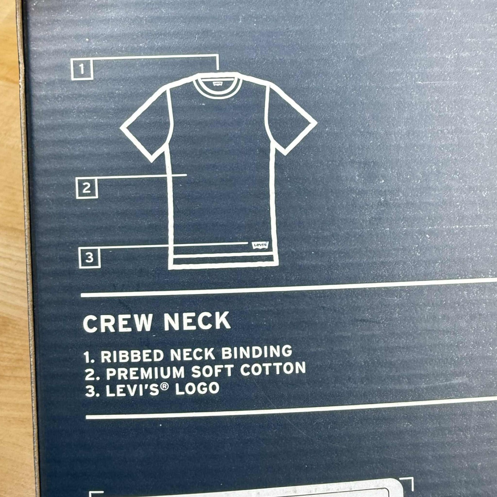 Levis Shirts Mens Small 6-Pack Crew Neck Premium Cotton T-Shirts White Levis NEW gallery