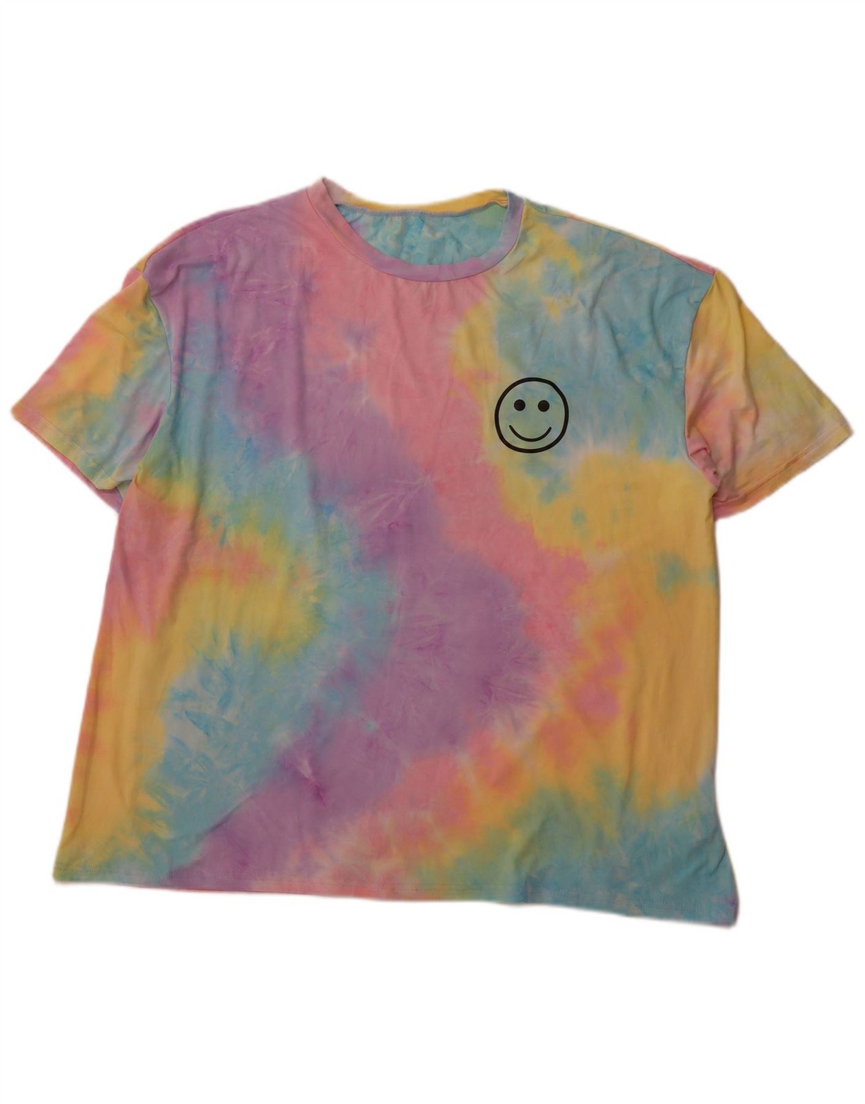 SHEIN Mens T-Shirt Top XL Multicoloured Tie Dye Polyester BZ01 gallery