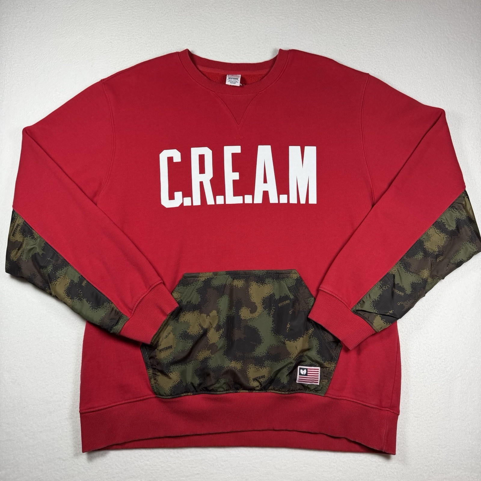RARE Wu-Tang CREAM Sweatshirt Red Camo Size 2XL Crewneck Wu-Tang Brand Limited gallery